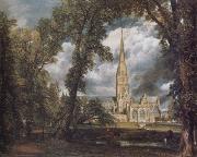 John Constable Salisbury Cathedral from the Bishop's Grounds oil painting artist